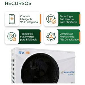 Bomba De Calor Piscina Rv120 Full Inverter Wi-fi 220v