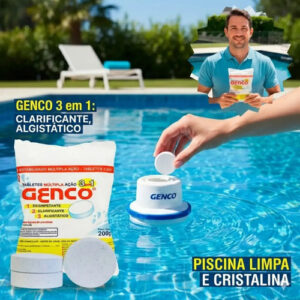 Clorador Flutuante E Tabletes Refil Genco 200g Clarificante