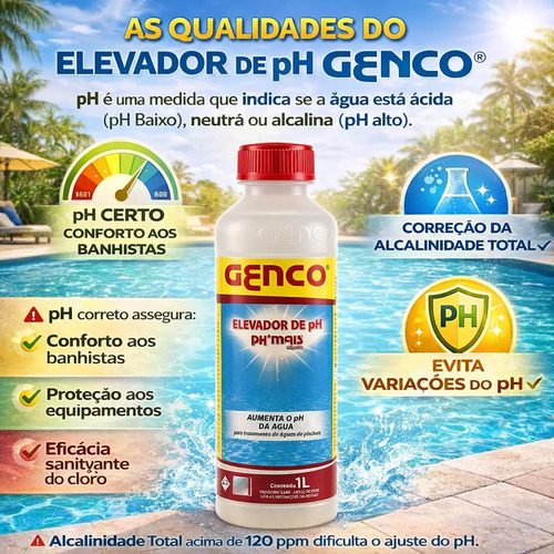 Elevador De Ph Mais Genco Liquido 1lt Estabilizador Ajuste - Imagem 4