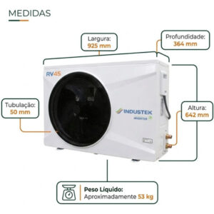 Bomba De Calor Piscina Rv45 Full Inverter Wi-fi 220 45mil BTUS