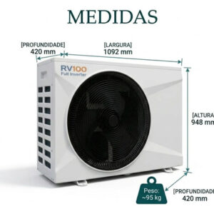 BOMBA DE CALOR PISCINA RV100 FULL INVERTER