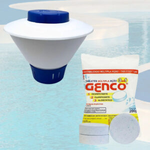 Clorador Flutuante E Tabletes Refil Genco 200g Clarificante