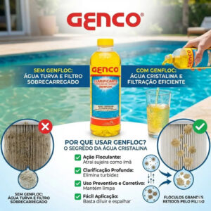 Clarificante Genfloc Genco Remove Turbidez Agua Cristal 1lt